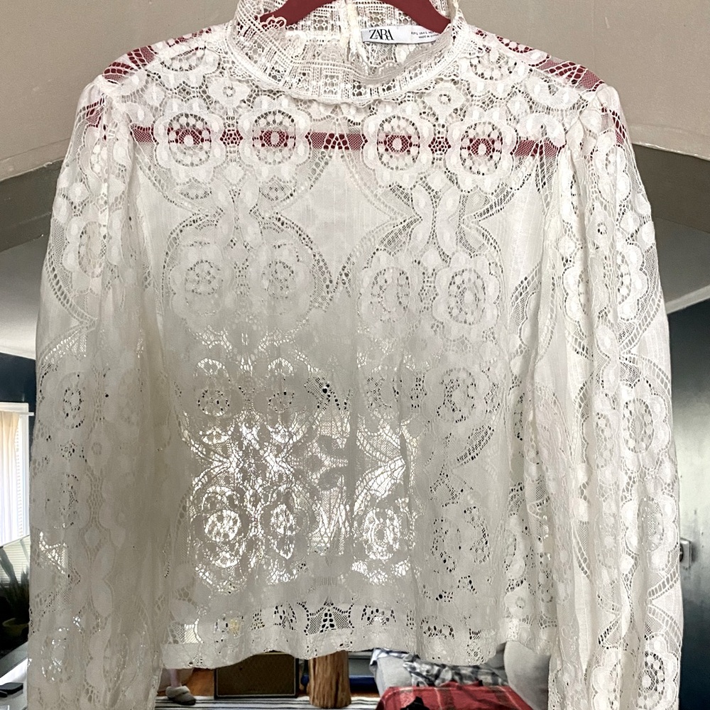 Zara Womens Lace Blouse